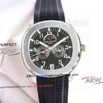 Swiss Replica Patek Philippe Aquanaut Luce Annual Calendar Black Dial Steel Case Watch